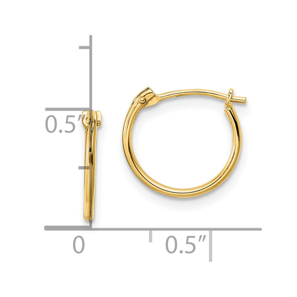14K Madi K Polished Hinged Hoop Earrings