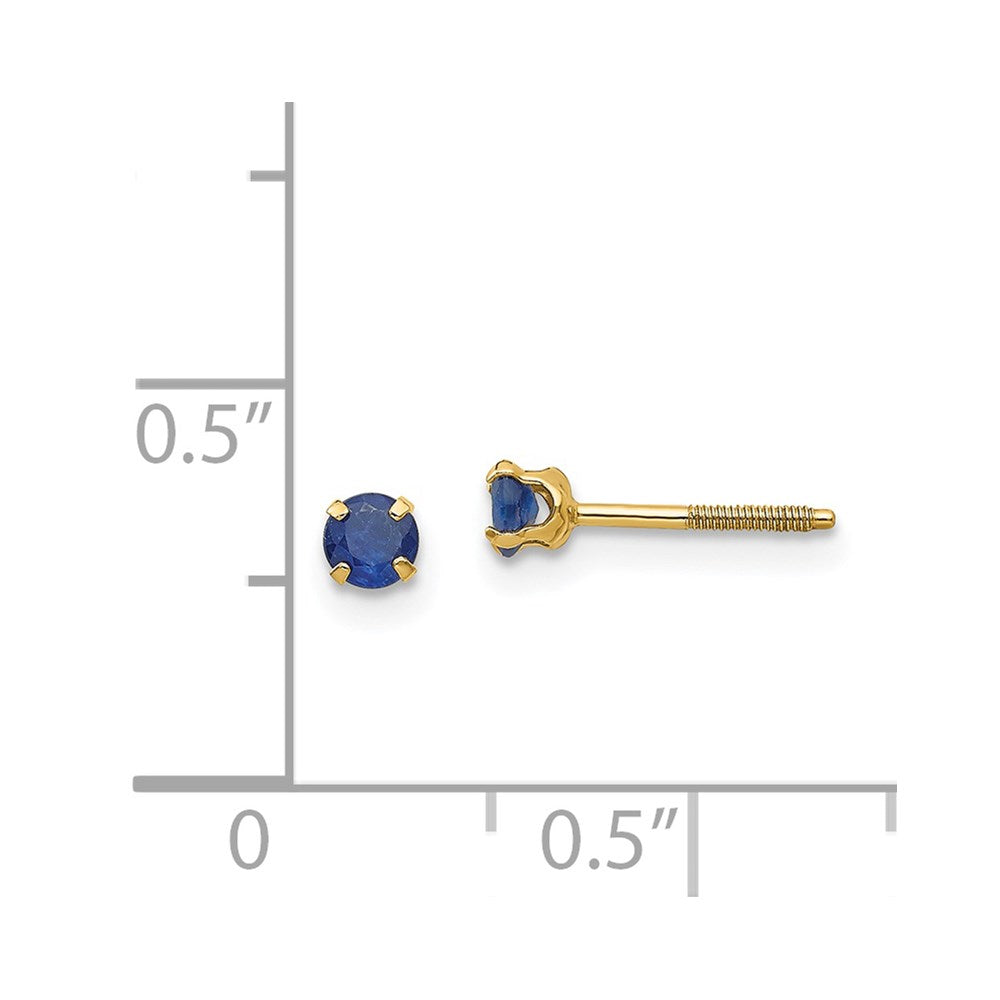 14k Madi K 3mm Sapphire Birthstone Earrings