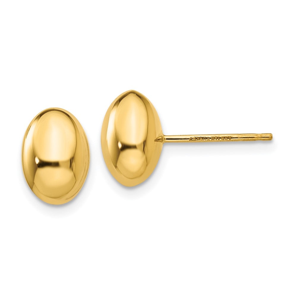 Polished;14k Yellow gold;Post