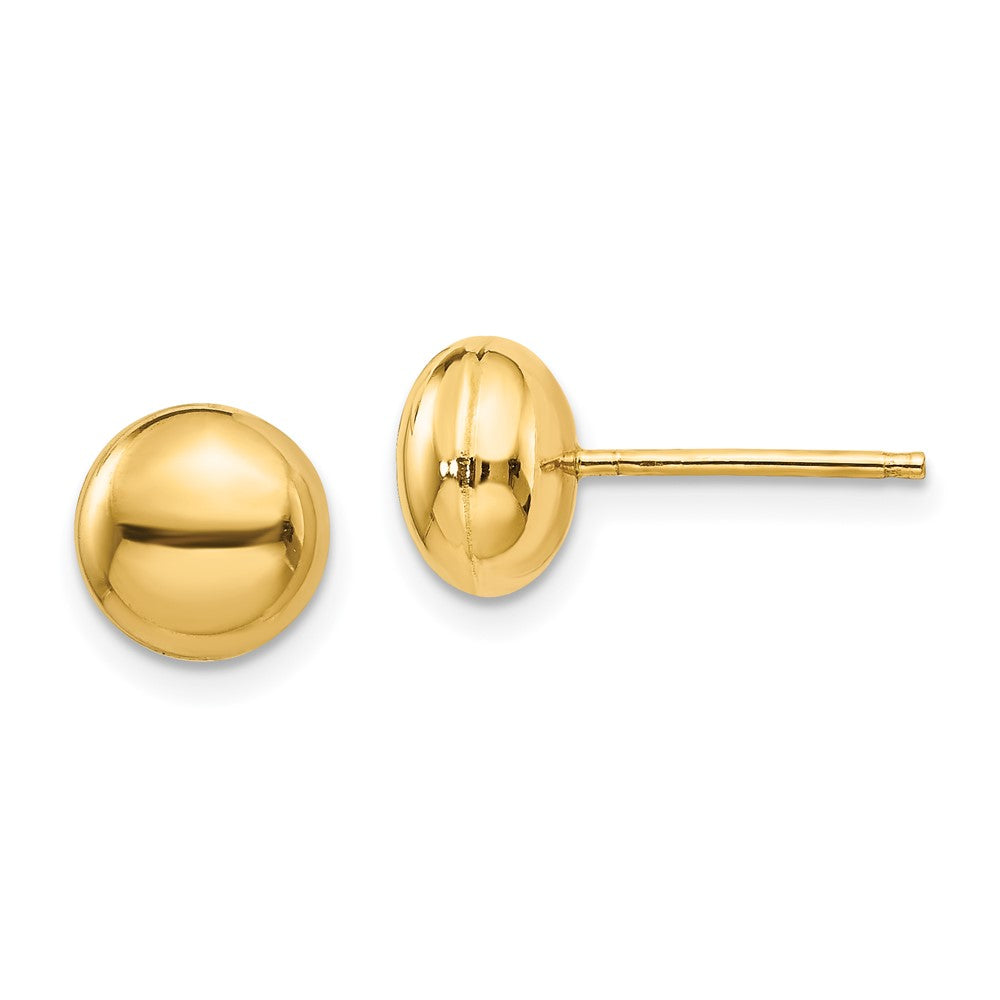 Polished;14k Yellow gold;Post