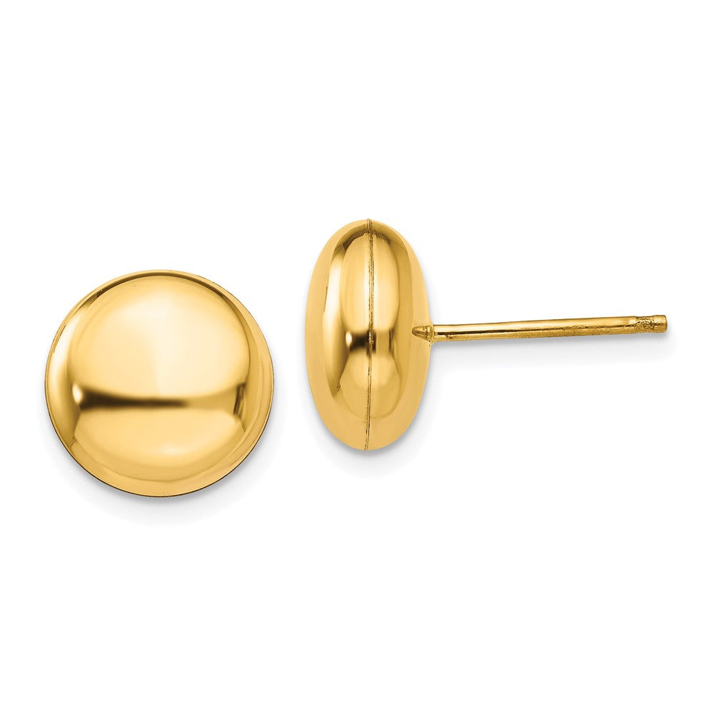 Polished;14k Yellow gold;Post