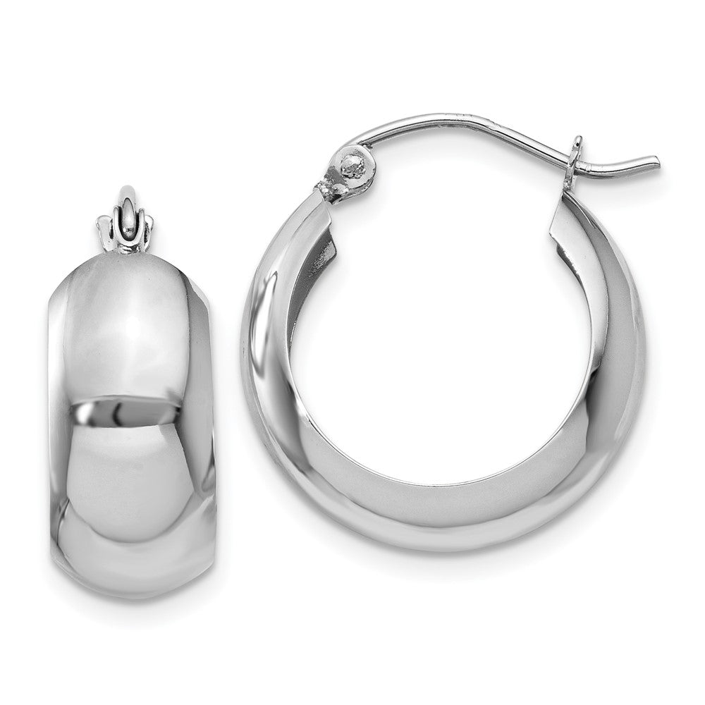 Polished;14K White gold;Stamped