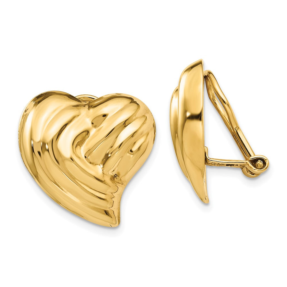 Polished;14k Yellow gold;Non-pierced