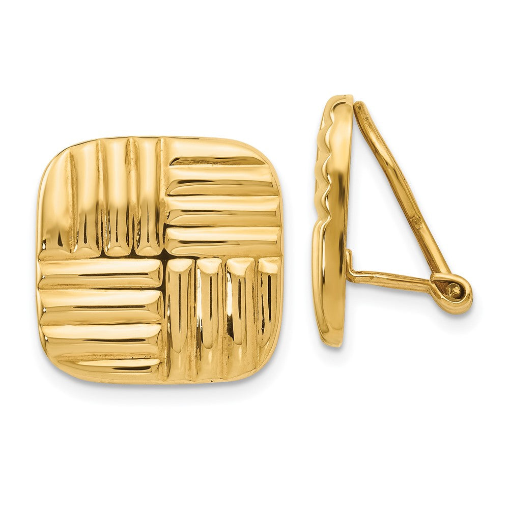 Polished;14k Yellow gold;Non-pierced