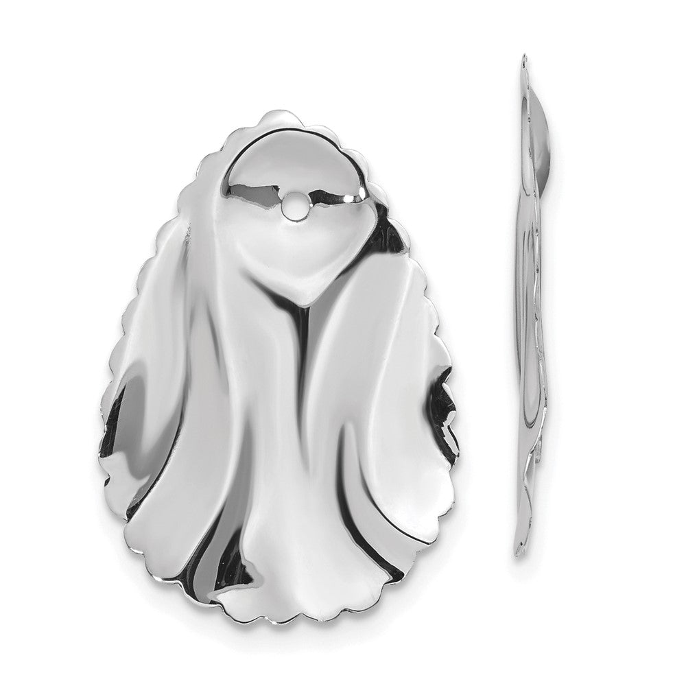 Polished;14K White gold;Stamped;Hammered;Dangle