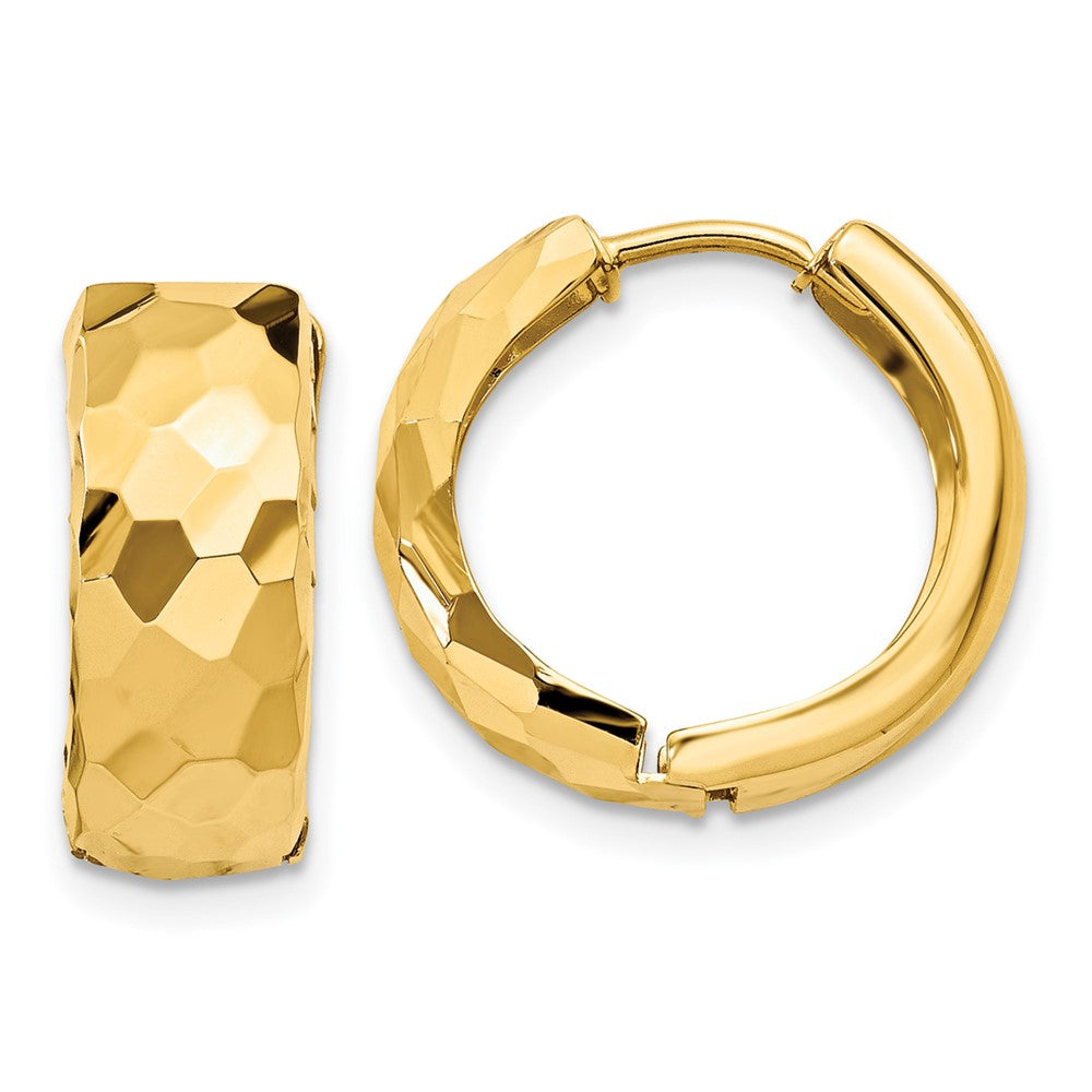 Polished;14k Yellow gold;Hinged