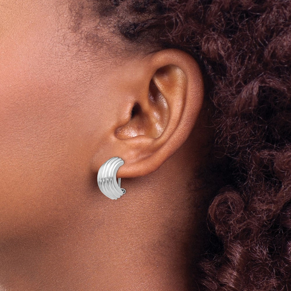 14k White Gold Non-pierced Earrings