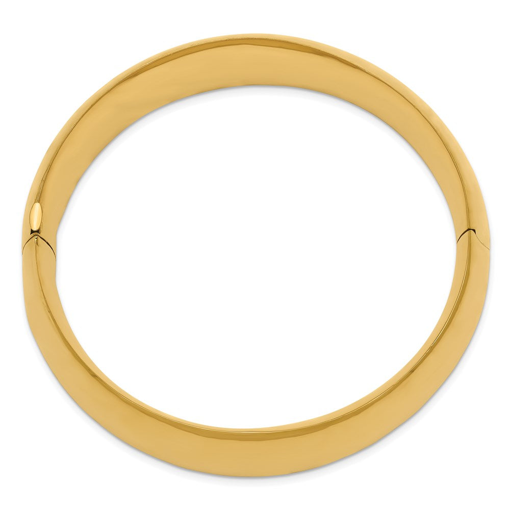 14k 13/16 Oversize High Polished 20.00mm Hinged Oval Bangle Bracelet