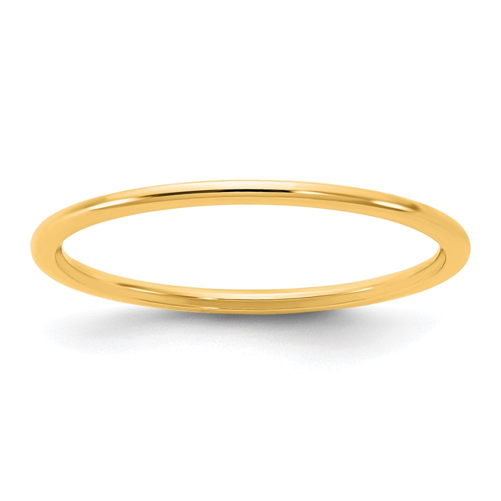 14KY 1mm Half Round Band Size 10