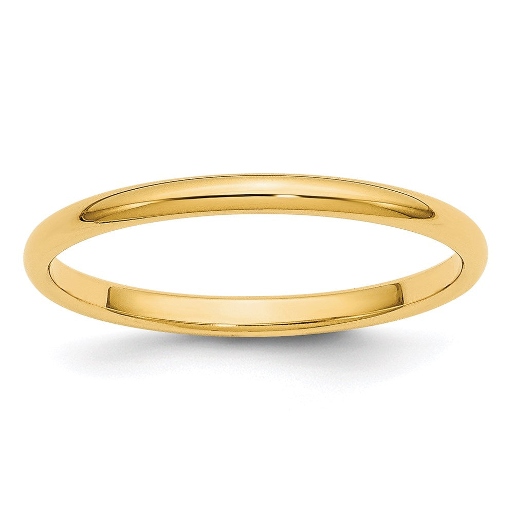 Solid;Polished;14k Yellow gold;Engravable;Half Round;Machined