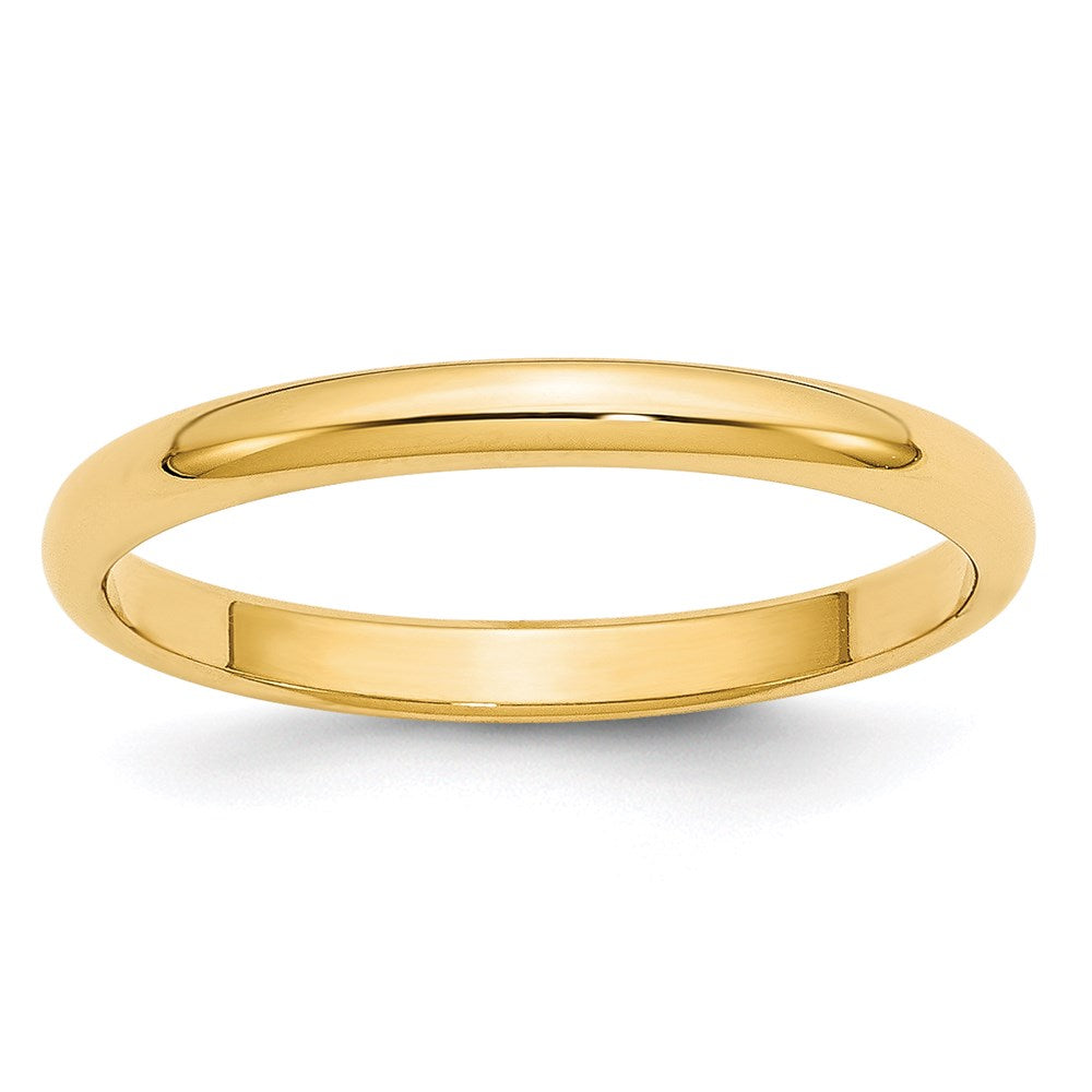 Solid;Polished;14k Yellow gold;Engravable;Half Round;Machined