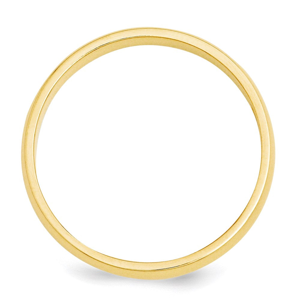 14k Yellow Gold 3mm Half-Round Wedding Band Size 9