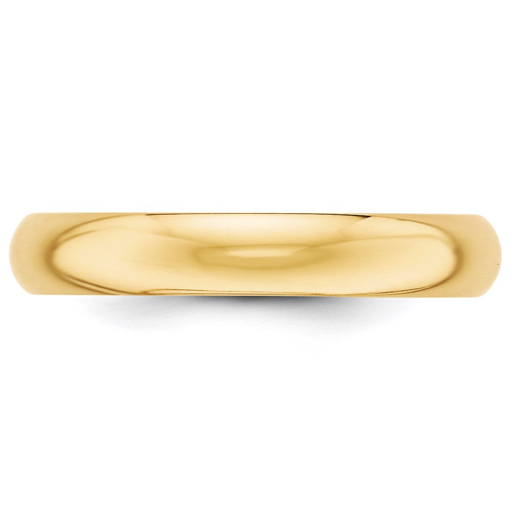 14k Yellow Gold 4mm Half-Round Wedding Band Size 10