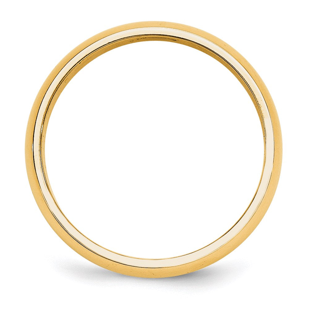 14k Yellow Gold 5mm Half-Round Wedding Band Size 6