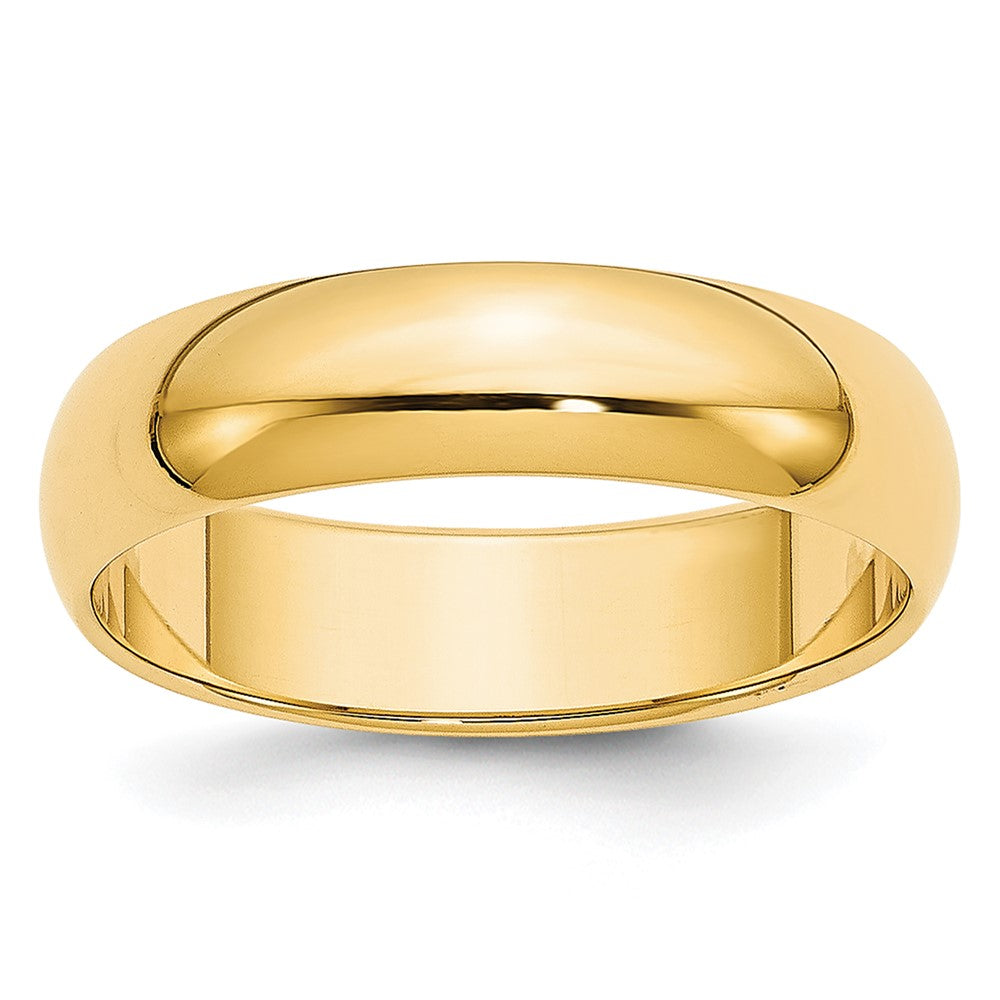 Solid;Polished;14k Yellow gold;Engravable;Lightweight;Half Round;Machined