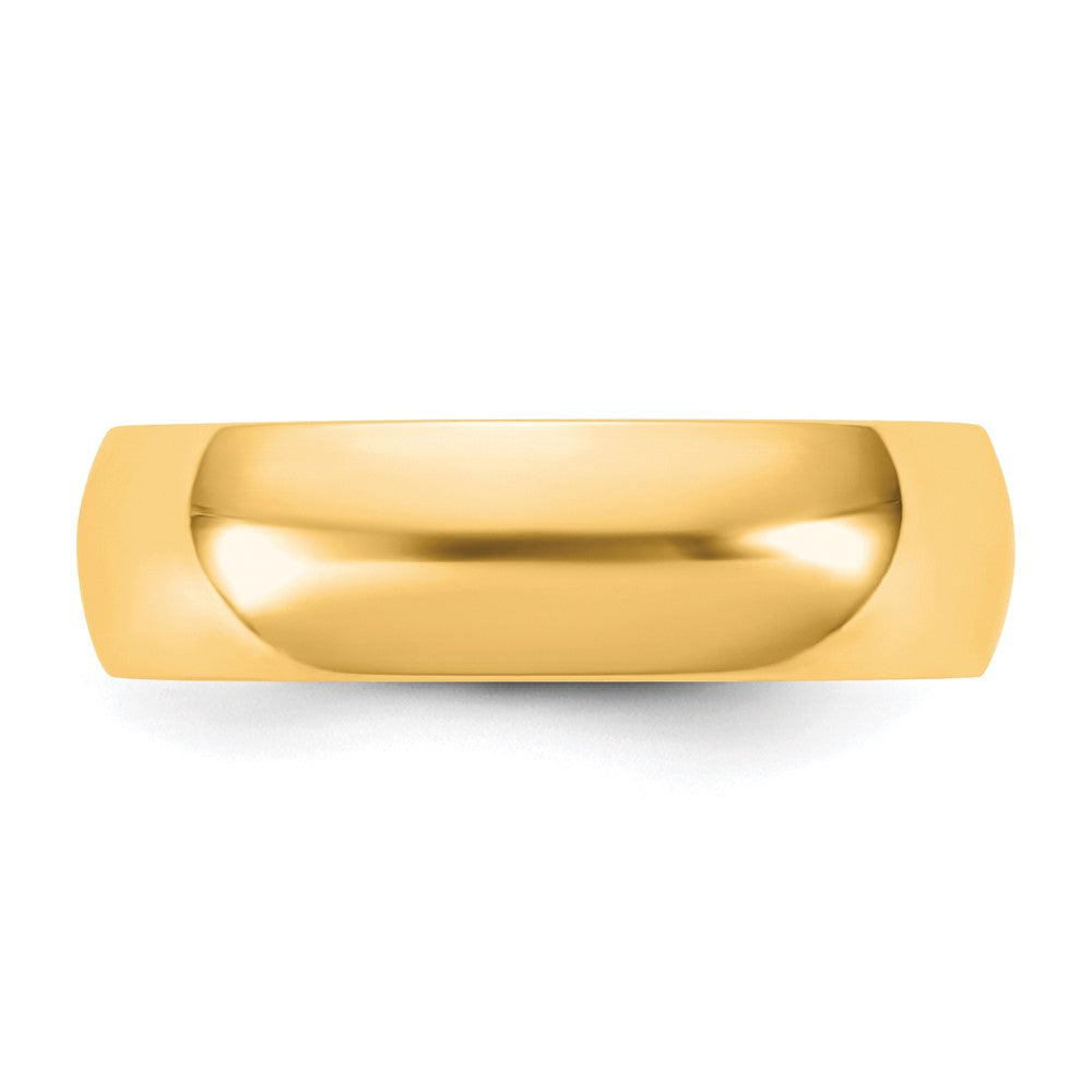 14KY 5.5mm LTW Half Round Band Size 10