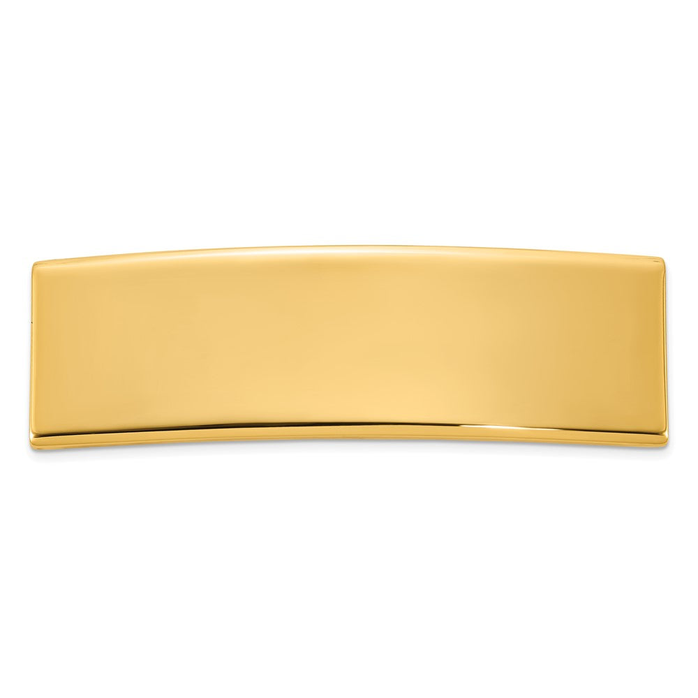 Solid;Casted;Polished;14k Yellow gold;Engravable