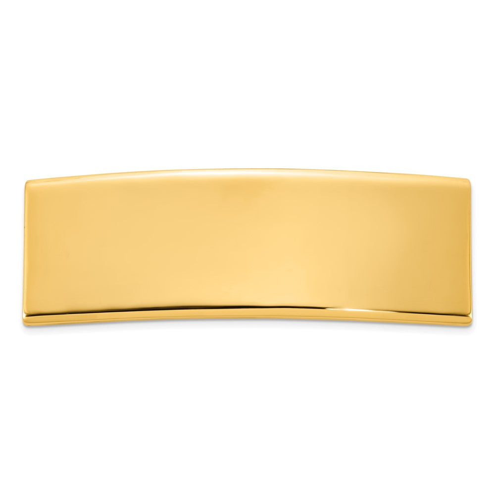 Solid;Casted;Polished;14k Yellow gold;Engravable