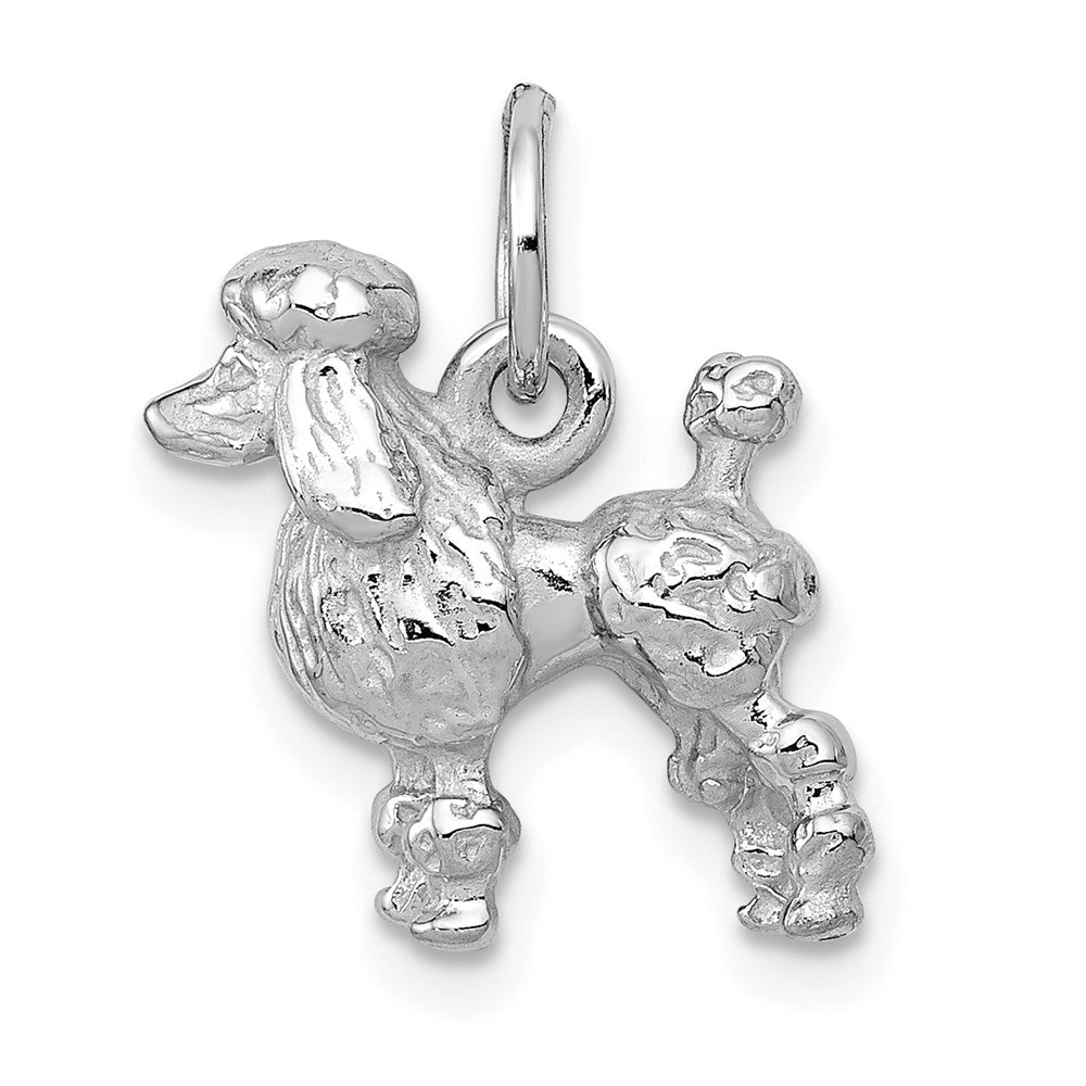 Solid;Polished;3-D;14K White gold
