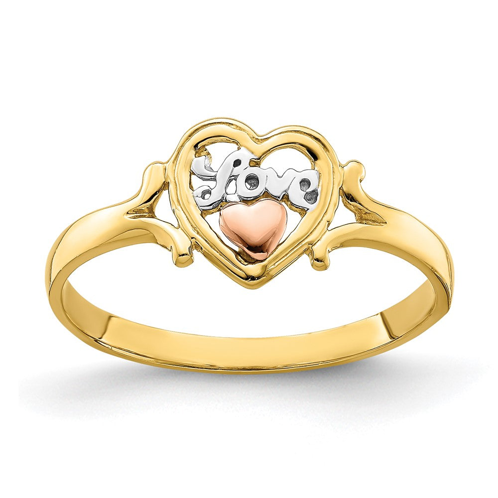 Polished;14K Two-tone;Rhodium