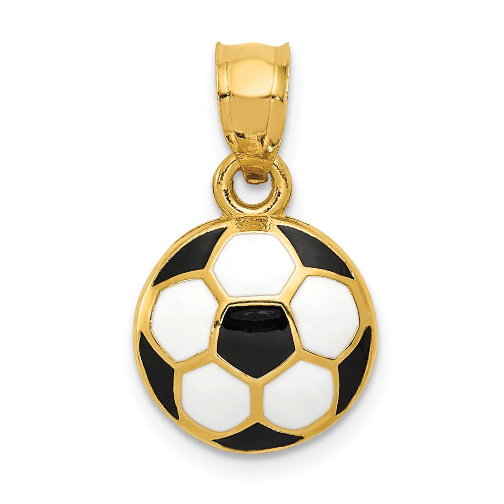 14k Yellow gold;Open back;Enamel;Textured back;Domed