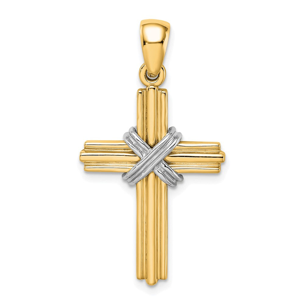 Solid;Casted;Polished;14K Two-tone;Open back