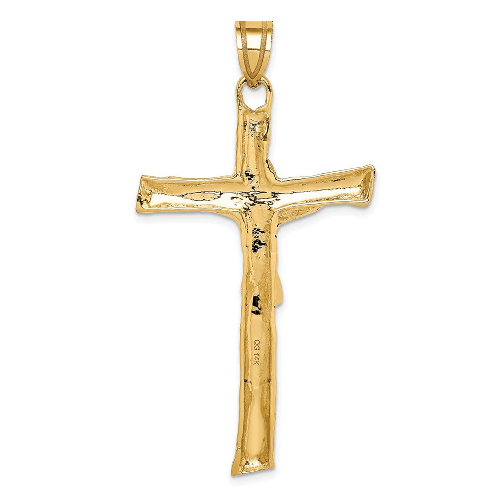 14k Rugged Tree Crucifix Pendant