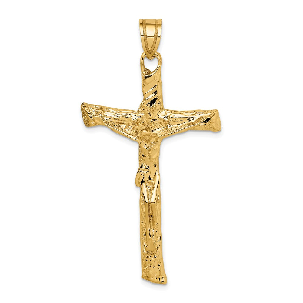 Solid;Casted;Diamond-cut;Polished;14k Yellow gold;Open back