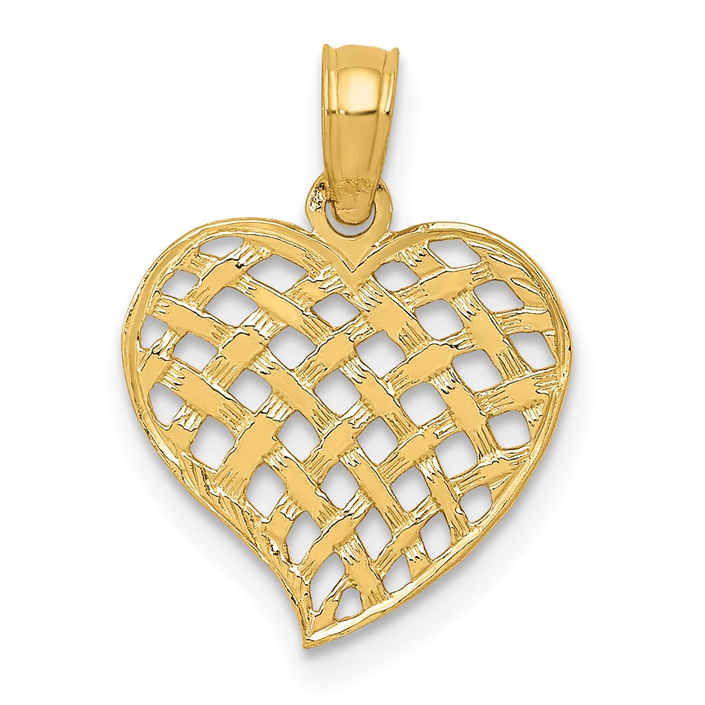 Solid;Polished;14k Yellow gold;Textured back;Flat