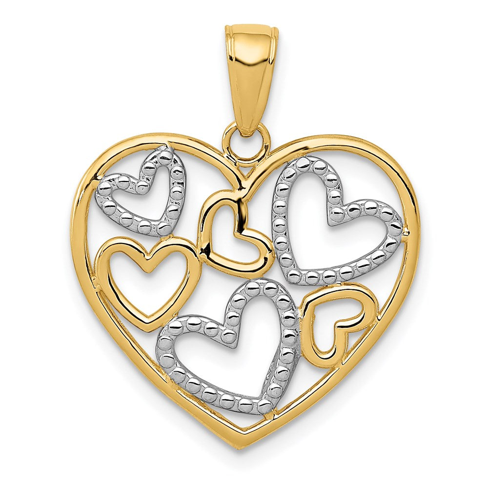 Diamond-cut;Polished;14K Yellow gold & rhodium