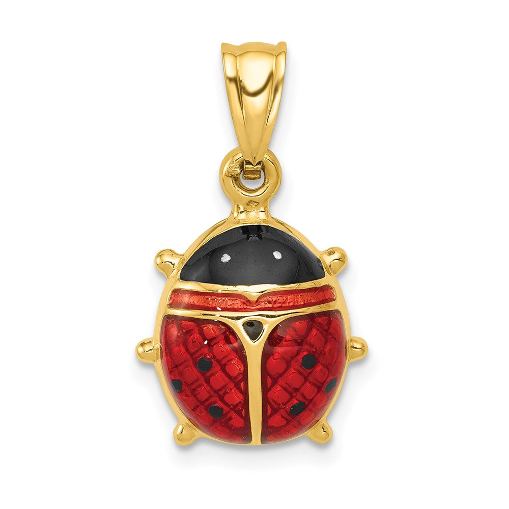 Casted;Polished;14k Yellow gold;Hollow;Enamel
