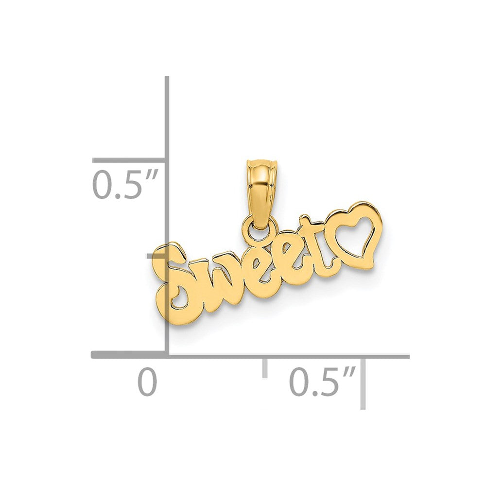 14k SWEET with Heart Charm
