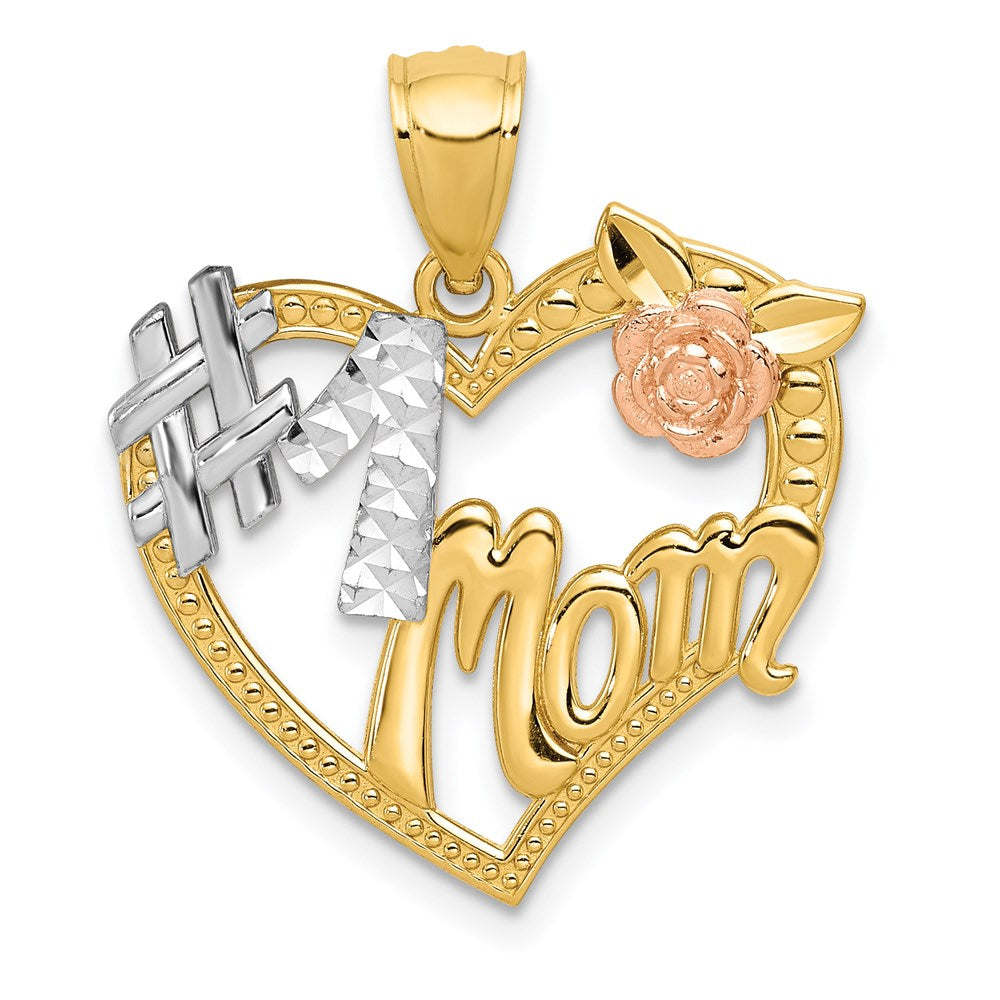 Polished;14K Two-tone;Rhodium