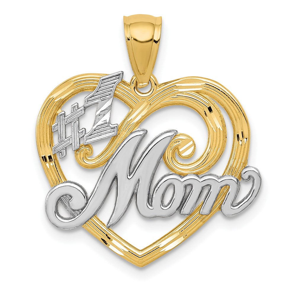 Diamond-cut;Polished;14K Yellow gold & rhodium