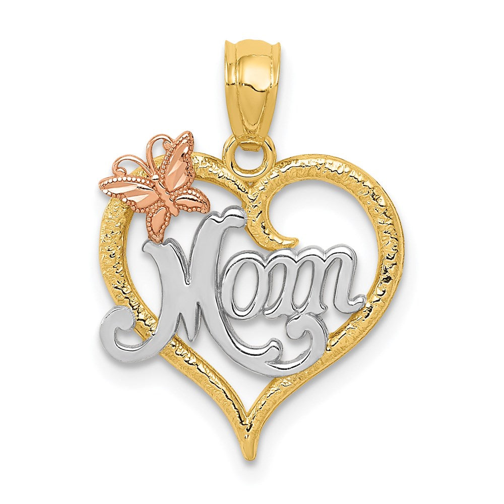 Polished;14K Two-tone;Rhodium