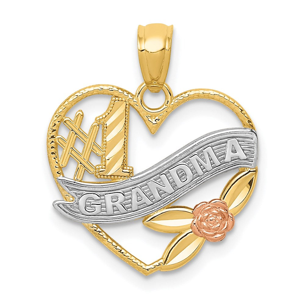 Diamond-cut;Polished;14K Two-tone;Rhodium
