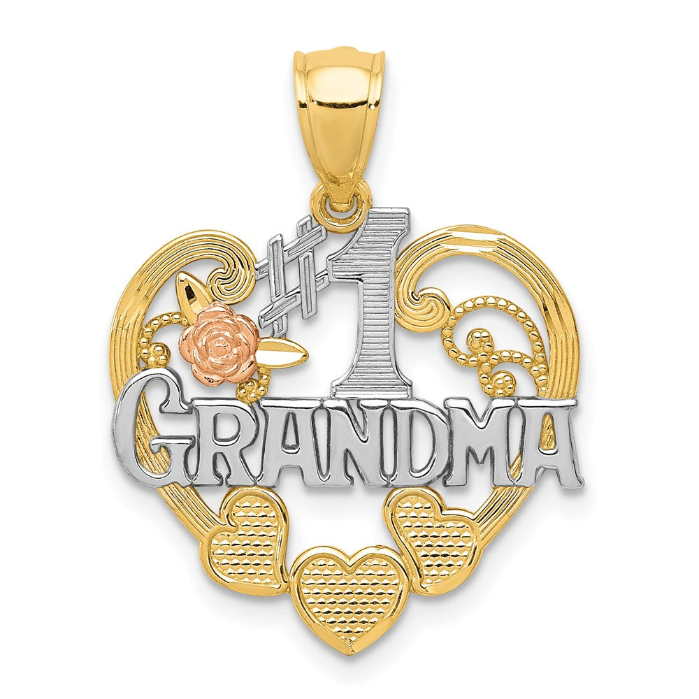 Solid;Polished;14K Two-tone;Rhodium