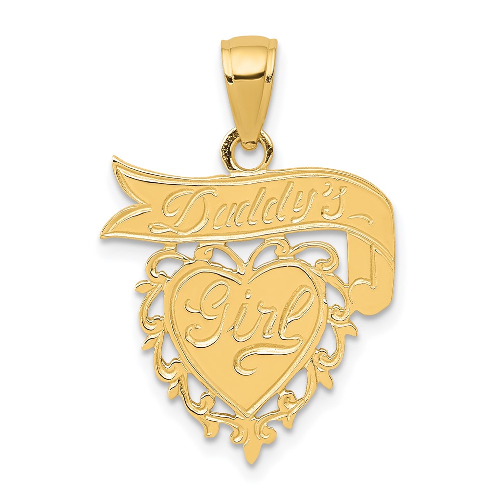 Casted;Polished;14k Yellow gold;Not engraveable;Textured