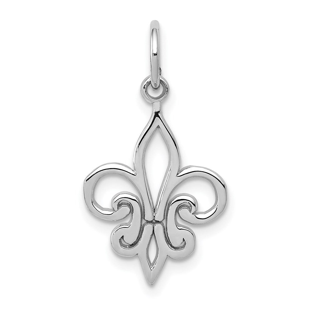 Solid;Polished;14K White gold;Textured back;Flat