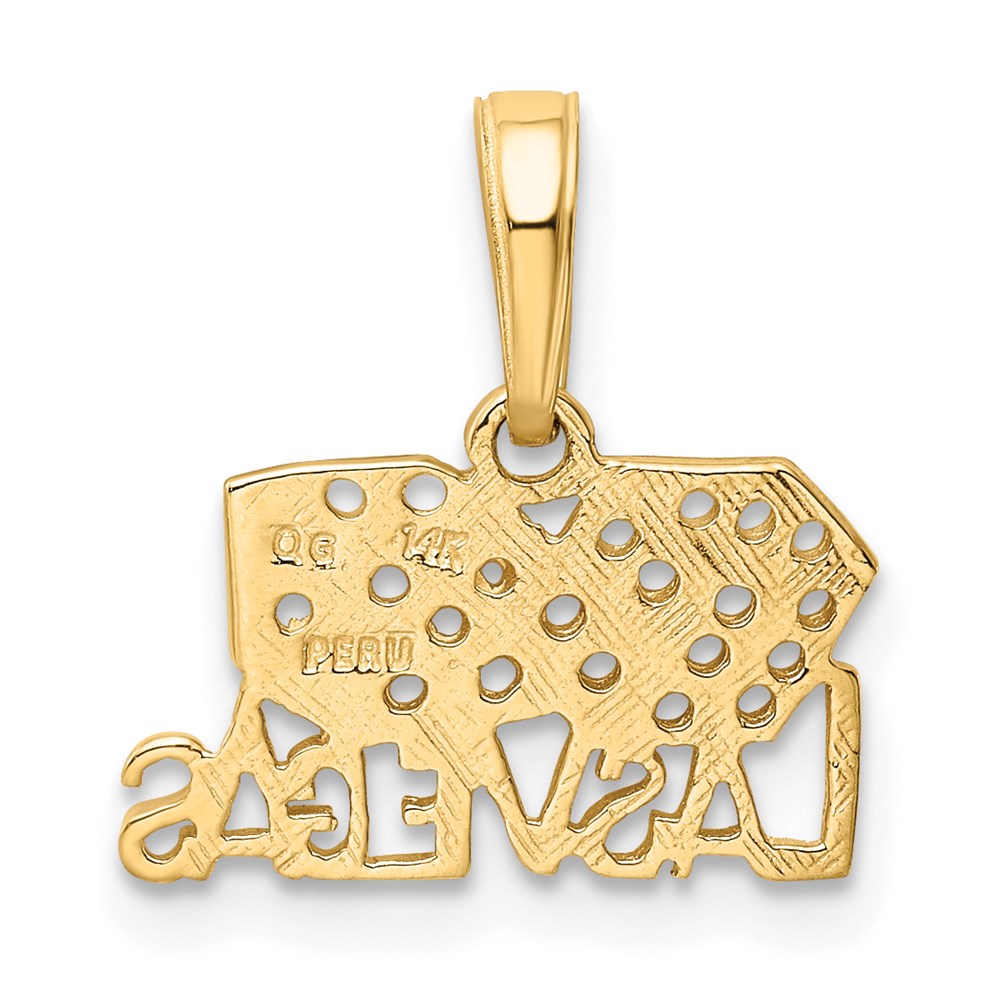 14k LAS VEGAS with Dice Pendant