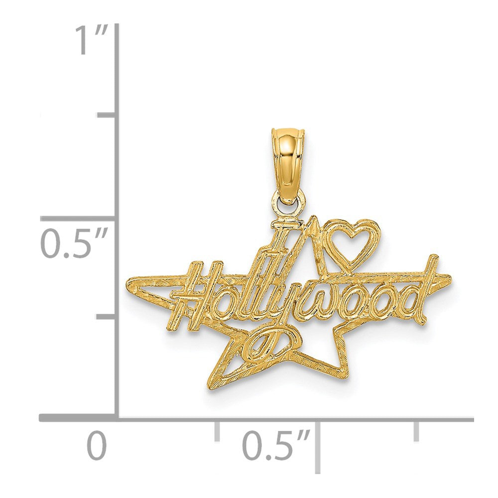 14k I HEART HOLLYWOOD Star Charm