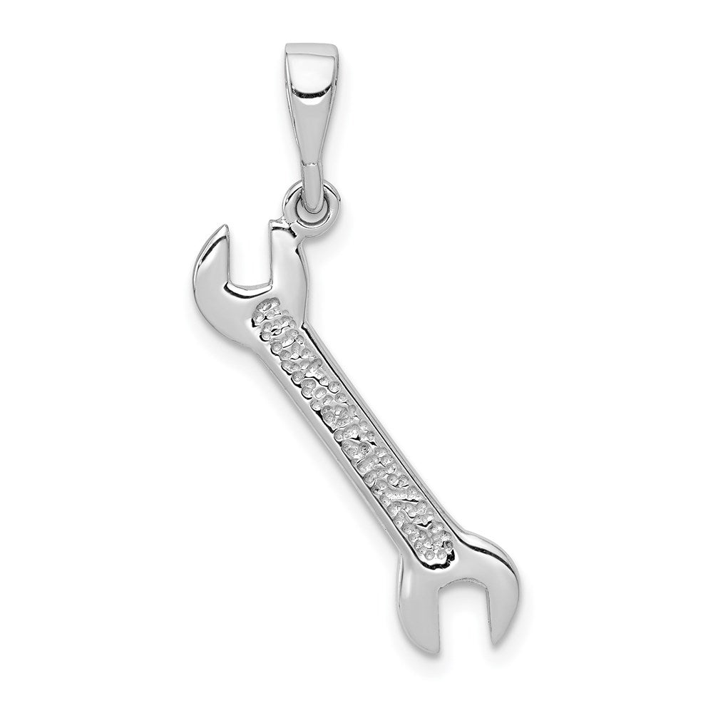 Solid;Casted;Polished;14K White gold;Textured