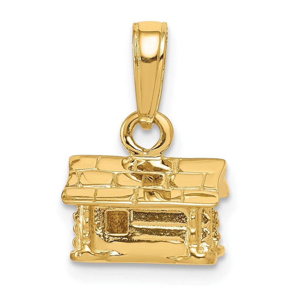 Solid;Casted;Polished;3-D;14k Yellow gold