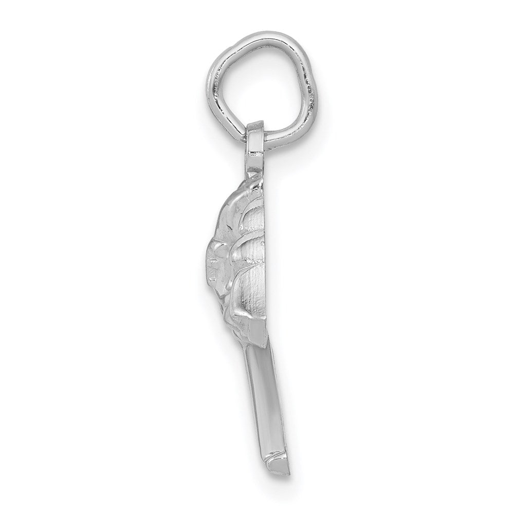 14k White Gold Fire Department Insignia Charm