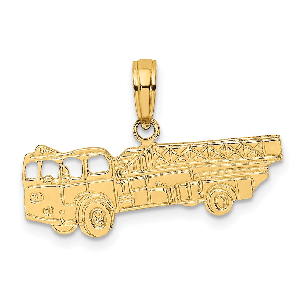 Casted;Polished;14k Yellow gold;Not engraveable;Textured back