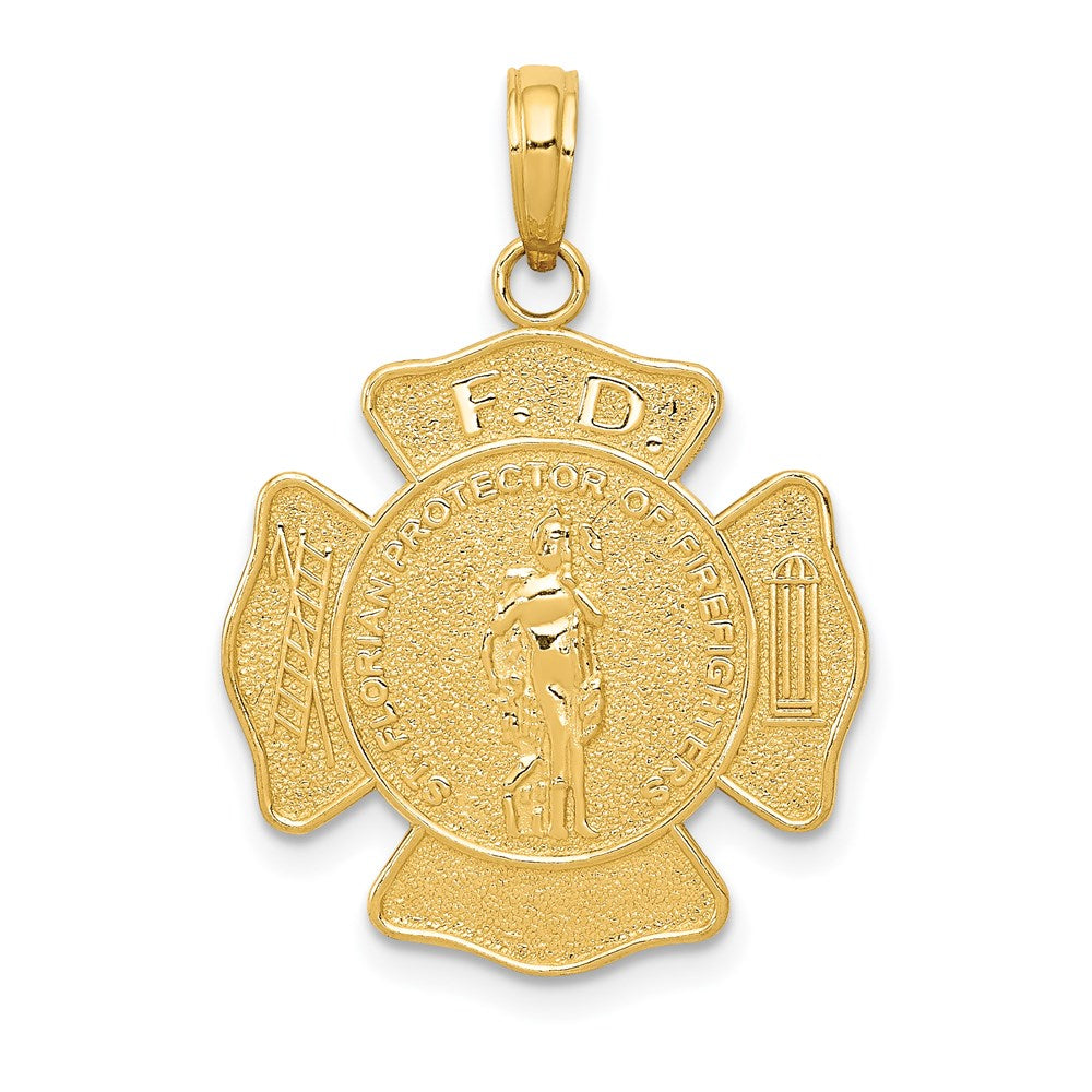 Solid;Casted;Polished;14k Yellow gold;Not engraveable;Textured back