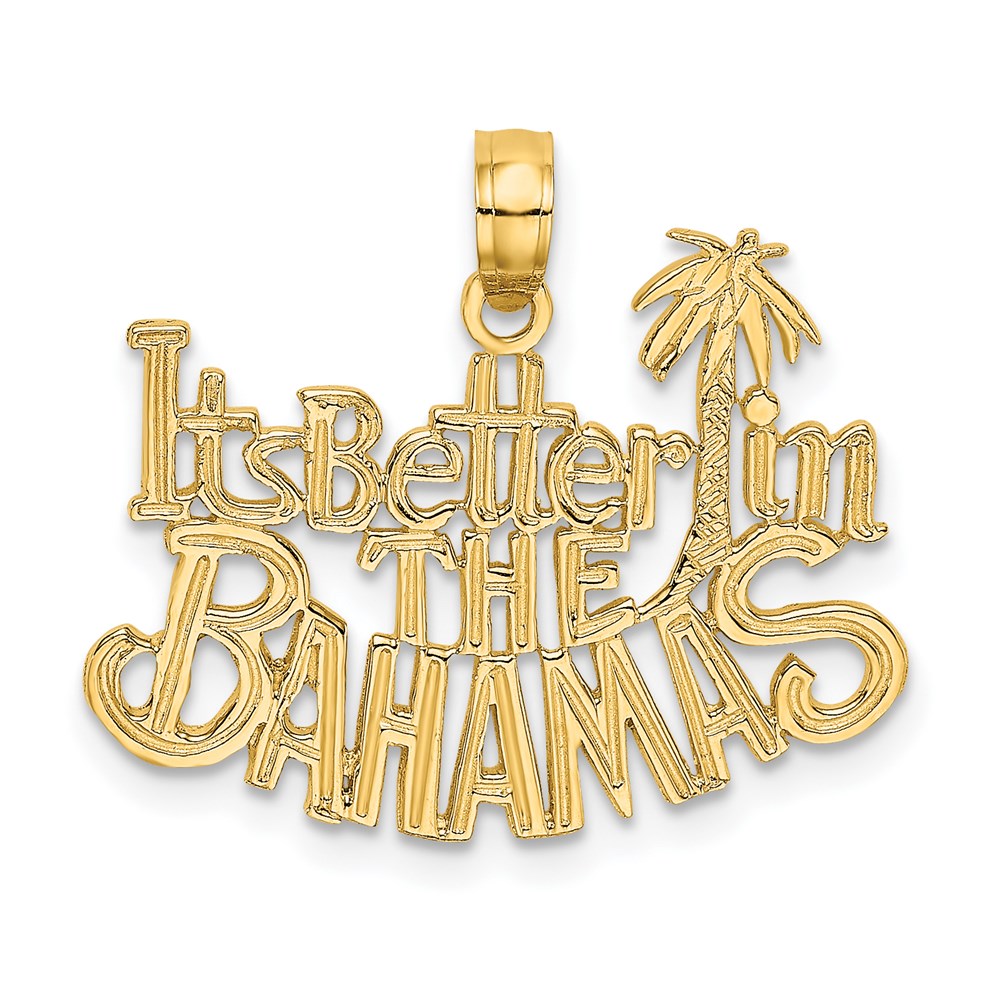 Solid;Casted;Polished;14k Yellow gold;Textured back