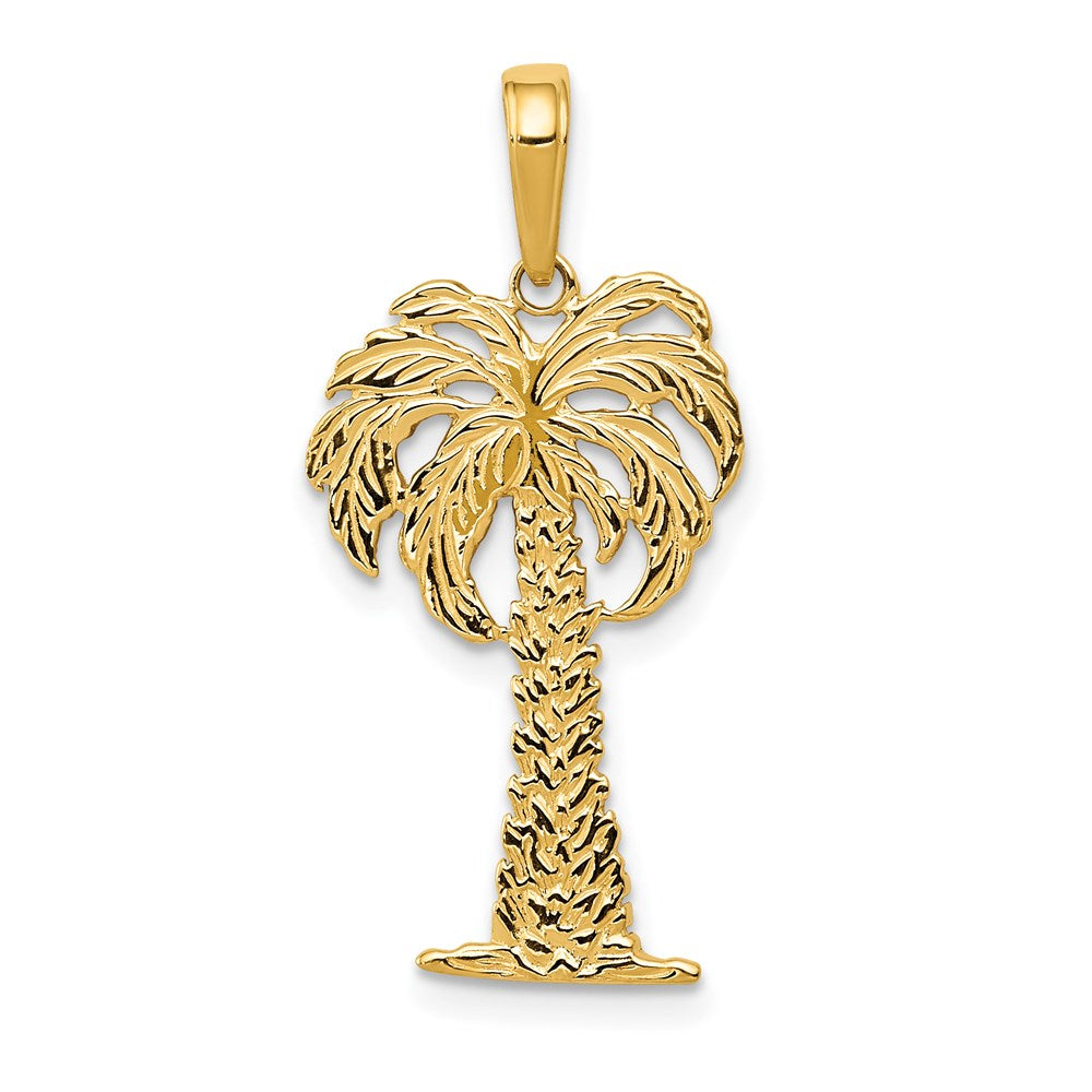 Solid;Polished;14k Yellow gold;Stamped;Textured back