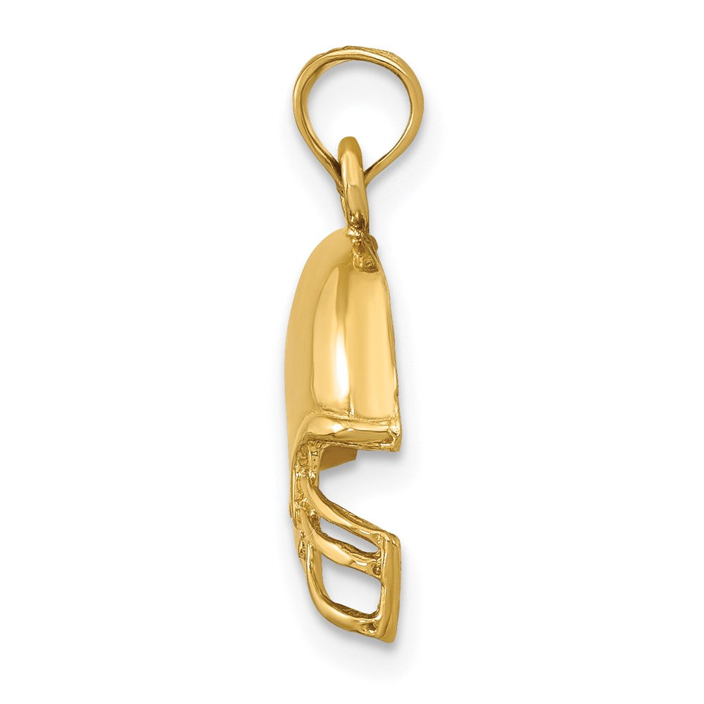 14k Football Helmet Pendant