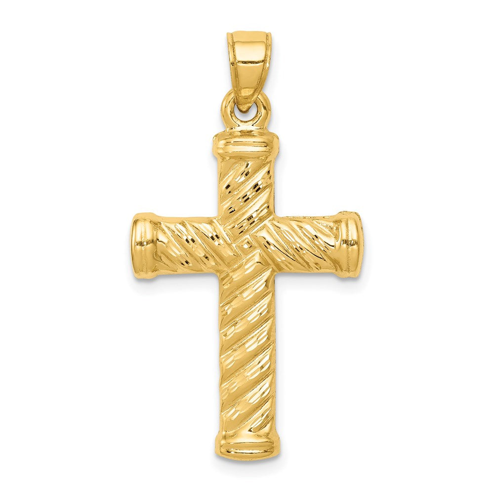 Diamond-cut;Polished;14k Yellow gold;Hollow;Reversible